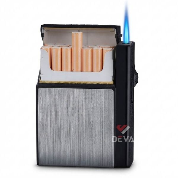 Hộp đựng thuốc  Focus 20 điếu 6.5mm kèm bật lửa JD YH035