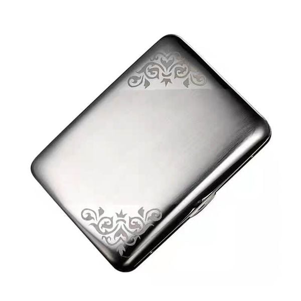 Hộp đựng thuốc lá Kuboy loại 16 điếu 6.5mm kim loại nguyên khối KC3