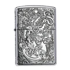 Zippo Bạc Khối Khắc Kỳ Lân Các Mặt BK08