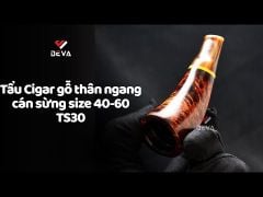 Tẩu Xì Gà gỗ cẩm cán sừng dáng thẳng Freesize TS18-video