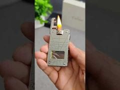 Bật lửa xăng đá chính hãng Chief đánh lửa tự động ô chứa trong suốt CF 705-video