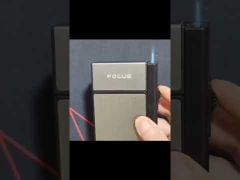 Hộp đựng thuốc lá Focus bao 20 điếu loại 6.5mm kèm bật lửa khò 1 tia JD YH105-video