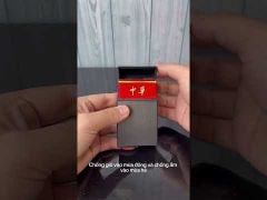 Hộp đựng thuốc lá Focus nguyên bao 20 điếu size nhỏ 5.5mm kèm bật lửa điện nhiệt JD YH089-video