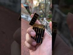 Bật lửa Dupont kẻ dọc sơn mài D84-video