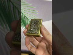 Zippo Đồng Bụi Ốp Emblem Hổ Núi ZN102-video