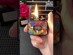 Bật lửa xăng đá Honest đánh lửa tự động có ô cửa trong suốt BCZ 849-video