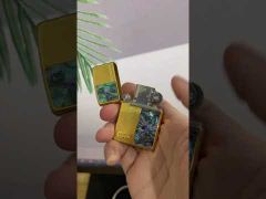 Zippo Khảm Trai Kẻ Ô Vân Sọc ZN62-video
