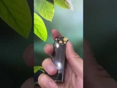 Bật lửa xăng đá chính hãng Chief nắp chụp dáng mỏng CF316-video