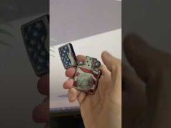 Zippo Sơn Con Tem Cờ Mỹ America Stamp On Flag Z146-video