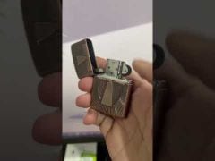 Zippo Armor Đồng Cổ Khắc Sâu Cây Thánh Giá Z377-video