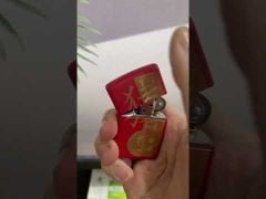 Sơn đỏ khắc hình chú heo Z352-video