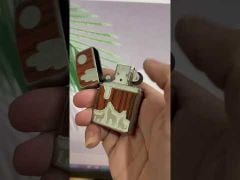Zippo Armor Ốp Gỗ Chủ Đề Chó Sói Hú Trăng Bản Giới Hạn ZN347-video