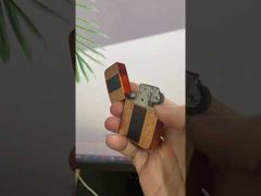Zippo tái bản 1941 vàng hồng khắc chìm hoa văn Z239-video