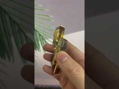 Zippo Ốp Cẩm Thạch Đen Ngựa Nổi Mạ Vàng ZN115-video