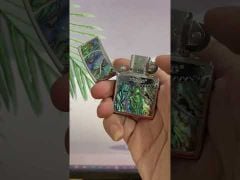 Zippo Vòng Xoáy Khảm Trai ZN381-video