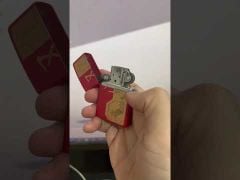 Zippo Sơn Đỏ Chủ Đề Con Giáp Dậu - Gà Z116-video