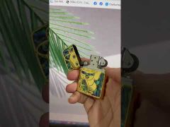 Zippo Khảm Trai Mèo Thần Tài May Mắn Maneki-Neko ZN149-video