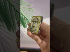Zippo Armor Khắc Con Tem In Tướng Mỹ Douglas MacArthur ZN164-video