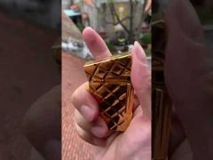 Bật lửa ST Dupont Hồng Kông Vân 3D Kim Cương Vuông Chéo D71-video