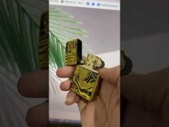 Zippo Gắn Tranh Ukiyo-e Cá Chép Trong Đầm Nước ZN217-video
