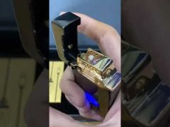 Bật lửa xăng cảm ứng điện tử bình trong suốt HT-2315-video