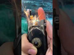 Bật lửa xăng đá Honest bọc da đính đá BCZ 786-video