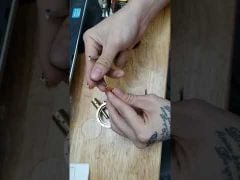 Bật lửa thủ công Đồng nguyên khối bình xăng trong suốt TC09-video