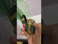 Zippo Armor Đồng Cháy Khắc Rồng Chầu ZN18-video