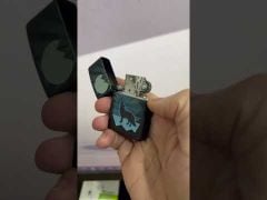 Zippo Sơn Chủ Đề Chó Sói Và Mặt Trăng Wolf AND Moon Design Z10-video