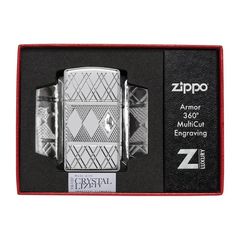 Zippo Slim Armor Chủ Đề Kim Cương Diamond Pattern Design Z334