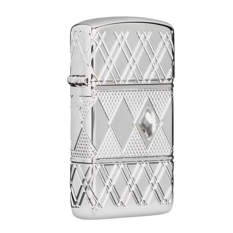 Zippo Slim Armor Chủ Đề Kim Cương Diamond Pattern Design Z334