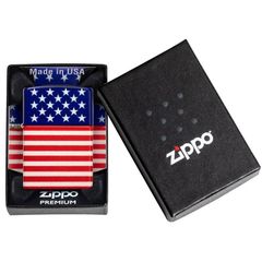 Zippo Sơn Hình Quốc Kỳ Mỹ Z168