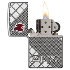 Zippo Armor Khắc Chìm Hoa Văn Khảm Gạch Tile Mosaic Z298