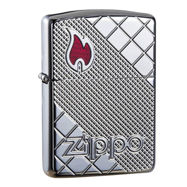 Zippo Armor Khắc Chìm Hoa Văn Khảm Gạch Tile Mosaic Z298