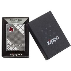 Zippo Armor Khắc Chìm Hoa Văn Khảm Gạch Tile Mosaic Z298