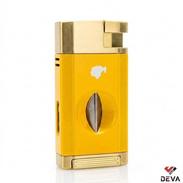 Bật lửa khò 2 tia kèm dao cắt chữ V COB 198