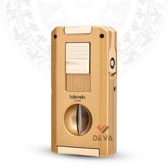 Bật lửa Lubinski khò 2 tia kèm dao kép và đục Cigar YJA-10070