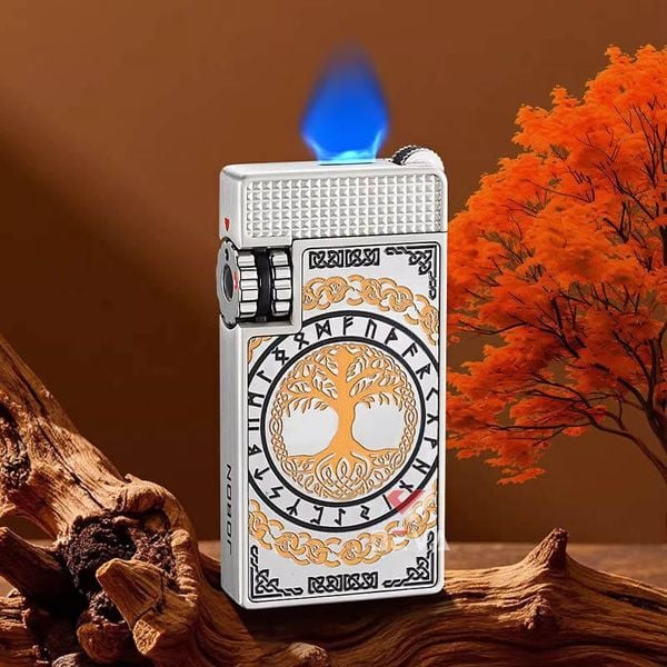 Bật lửa gas đá Jobon khò mảnh 1 tia có khóa an toàn ZB-8015