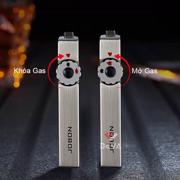 Bật lửa gas đá Jobon khò mảnh 1 tia có khóa an toàn ZB-8015