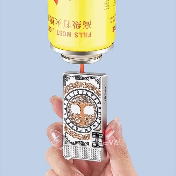 Bật lửa gas đá Jobon khò mảnh 1 tia có khóa an toàn ZB-8015