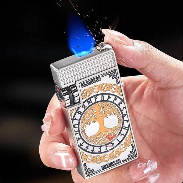 Bật lửa gas đá Jobon khò mảnh 1 tia có khóa an toàn ZB-8015