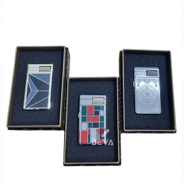 Bật lửa gas đá Honest lửa kép có ô cửa quan sát nhiên liệu BCZ861