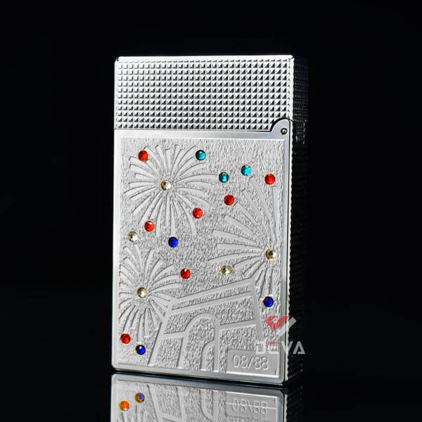 Dupont Hồng Kông Đính Đá Quý Chủ Đề Pháo Hoa Tại Tháp Eiffel Và Khải Hoàn Môn Paris D207