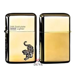 Bật lửa xăng đá Zorro đáy tròn ốp Emblem 12 con giáp mạ vàng 24K số giới hạn Z790-515