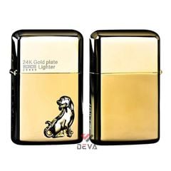 Bật lửa xăng đá Zorro đáy tròn ốp Emblem 12 con giáp mạ vàng 24K số giới hạn Z790-515