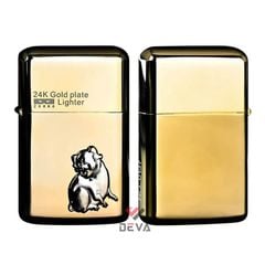 Bật lửa xăng đá Zorro đáy tròn ốp Emblem 12 con giáp mạ vàng 24K số giới hạn Z790-515