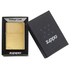 Bật lửa zippo mỹ chính hãng vintage vàng xước chặt góc Z60
