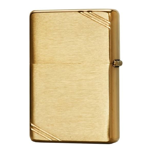 Bật lửa zippo mỹ chính hãng vintage vàng xước chặt góc Z60