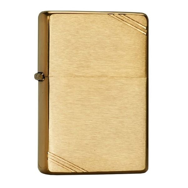 Bật lửa zippo mỹ chính hãng vintage vàng xước chặt góc Z60