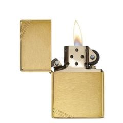 Bật lửa zippo mỹ chính hãng vintage vàng xước chặt góc Z60